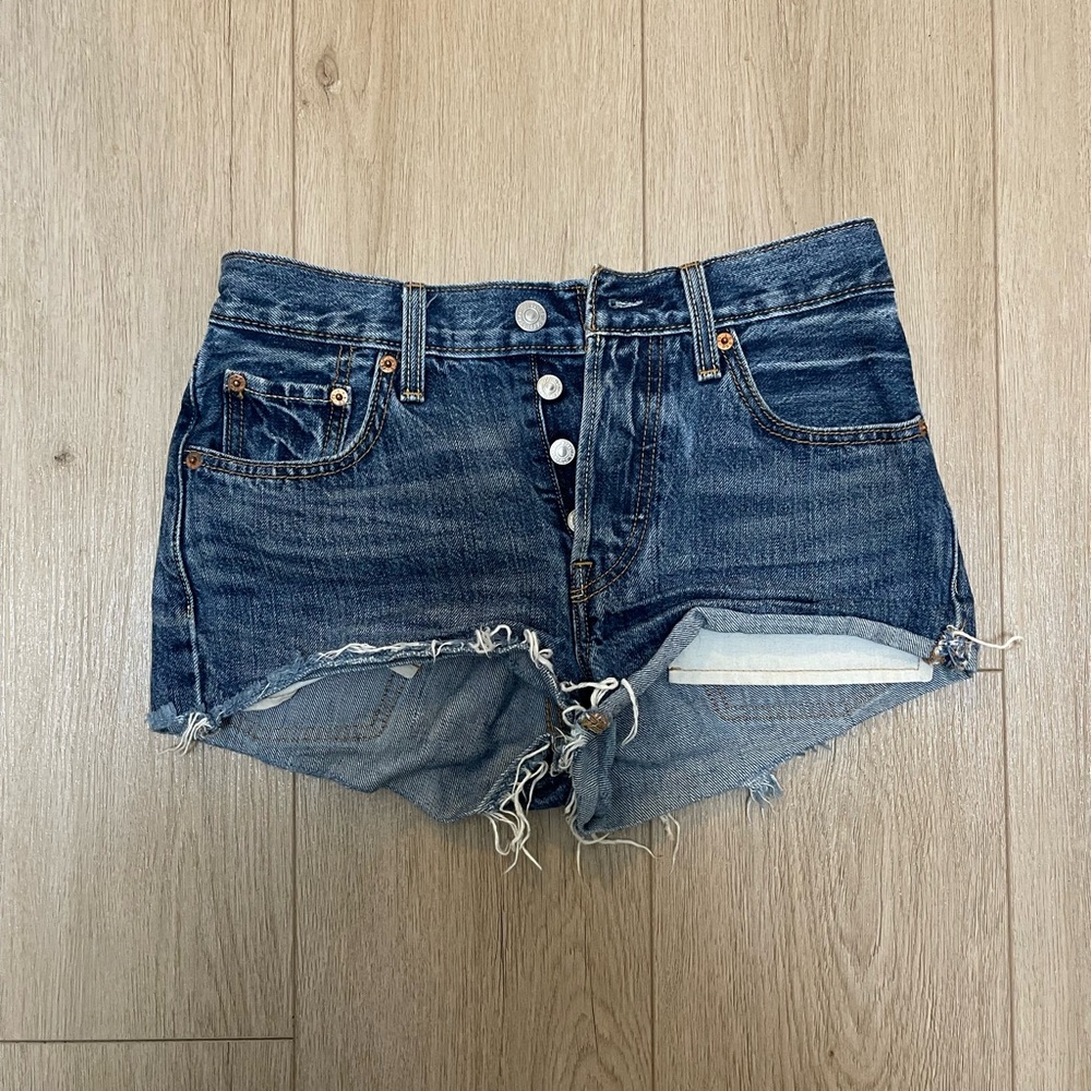 Levi's Distressed Blue Jean Shorts